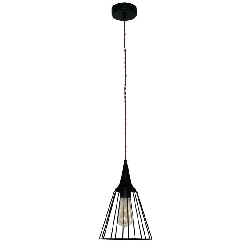 Светильник НСБ 01-60-142 "Форма" 211 E27 лофт-кантри (плафон Конус) черн. муар (инд. упак.) Элетех 1005404239