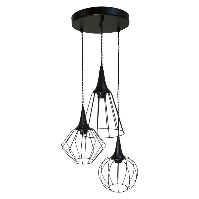 Светильник НСБ 01-3х60-141 "Форма" 231 E27 лофт-кантри (плафон Микс) черн. муар (инд. упак.) Элетех 1005404242