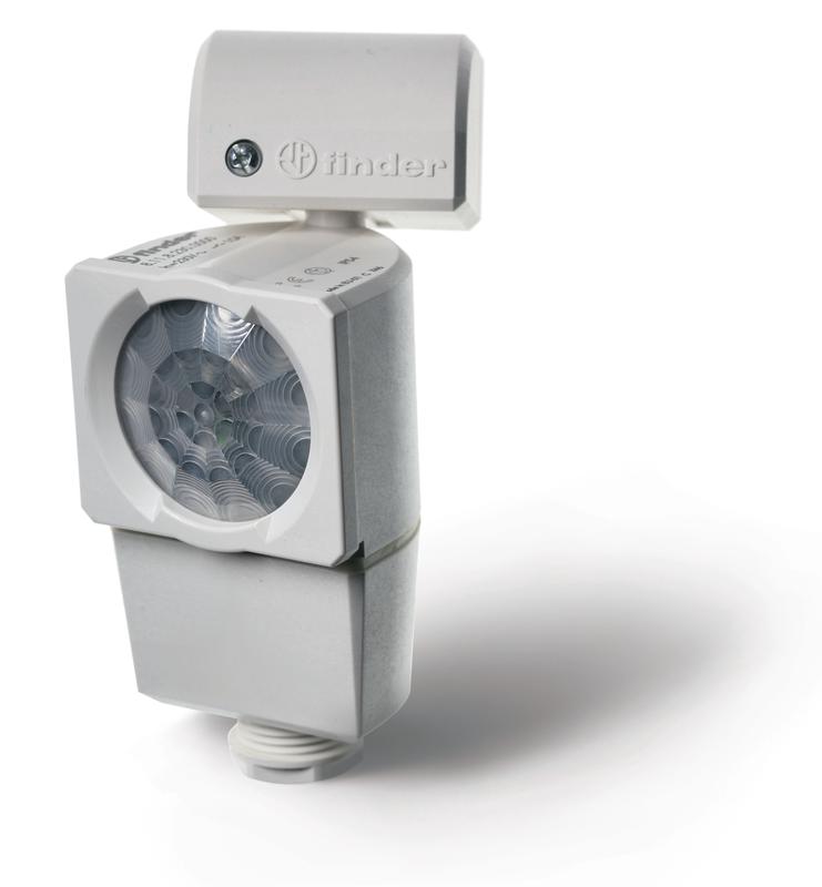 Детектор движения пассивный инфракрасный для монтажа на улице 1NO 10А 120…230В AC IP54 FINDER 181182300000