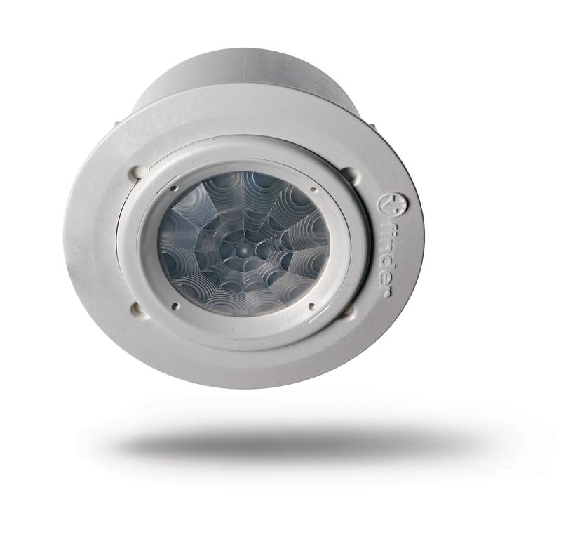 Детектор движения пассивный инфракрасный для внутреннего монтажа 1NO 10А 120…230В AC скрыт. уст. для высоких потолков IP40 FINDER 183182300031