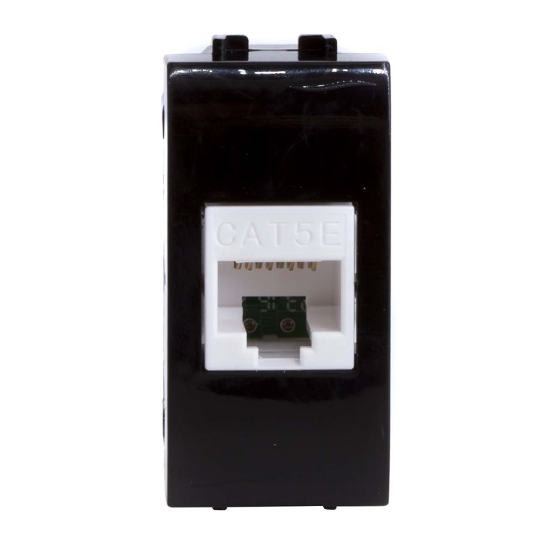 Розетка компьютерная 1-м СП 1мод. Brava RJ45 кат.5E черн. DKC 77654N