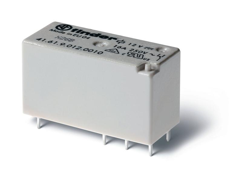 Реле низкопрофильное миниатюрное электромеханич. монтаж на печатную плату выводы с шагом 5мм 1CO 16А AgNi 6В DC RTII FINDER 416190060010