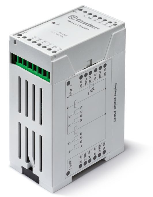 Реле промышленное быстродействующее (3мс) монтаж на рейку 35мм 4CO 8А AgCdO 24В DC IP20 FINDER RR1490240000