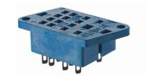 Розетка для монтажа на панель под пайку для реле 55.32 55.34 монтаж. фланец в комплекте металлич. клипса 094.51 FINDER 9434SMA