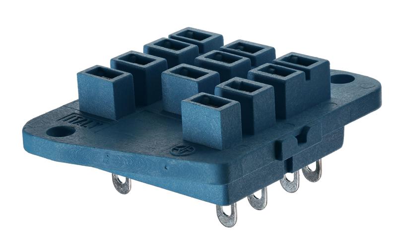 Розетка для монтажа на плате для реле 62.31 62.32 62.33 в комплекте металлич. клипса 092.54 монтаж. фланец FINDER 9233SMA