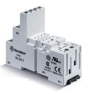 Розетка с винт. клеммами (с зажимной клетью) для реле 55.32 55.34 таймера 85.02 85.04 модули 86.00 99.02 в комплекте металлич. клипса 094.71 версия для ЖД-транспорта FINDER 94047SMA