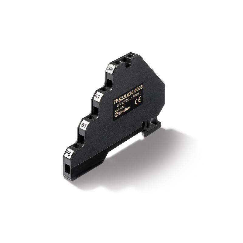 Устройство защиты от импульсных перенапряжений УЗИП для телекоммуникации тип 3 уст. на рейку 35мм IP20 FINDER 7P6290360005