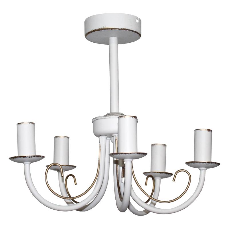 Светильник "Рустика" 253 бел. патина НСБ 01-5х60-123 E14 (инд.упак.) Элетех 1005404245