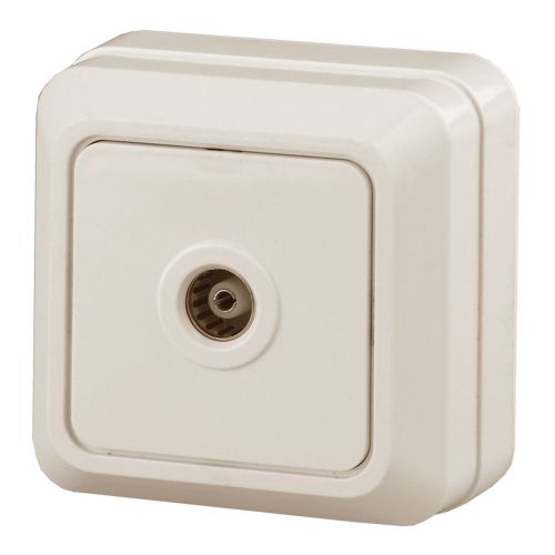 Розетка телевизионная одиночная TV ОП Quadro 2-301-02 IP20 сл. кость Intro Б0027659