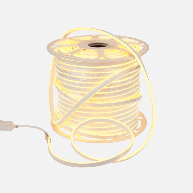 Шнур светодиодный гибкий неон SMD 8х16мм 120LED/м двустор. желт. (уп.100м) (с комплектом подкл.) Neon-Night 131-091