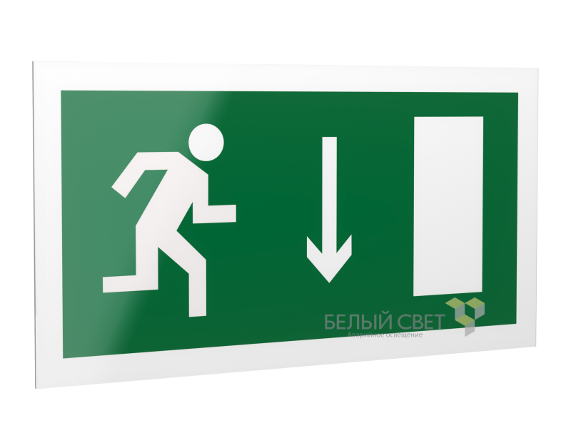 Рассеиватель BS-DR-4.E09"Указ. двери эвакуац. выхода (прав.)" Белый свет a14126