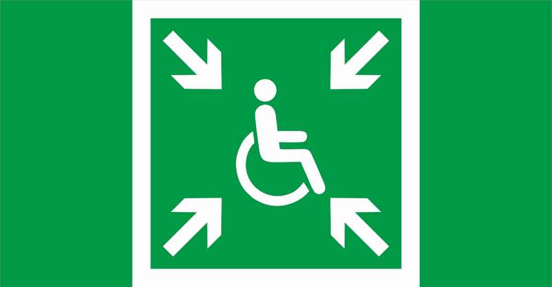 Пиктограмма "Безопасная зона" ПЭУ 019 МГН 260х130 PC-M MIZAR STANDARD (уп.2шт) СТ 2502003280