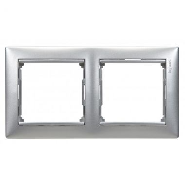 Рамка 2-м Valena горизонт. бел./голуб. опал (DIY-упак.) IEK 694247