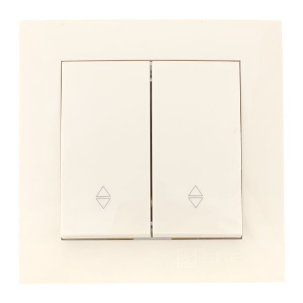 Переключатель проходной 2-кл. СП Валенсия 10А IP20 крем. PROxima EKF EWV10-027-20