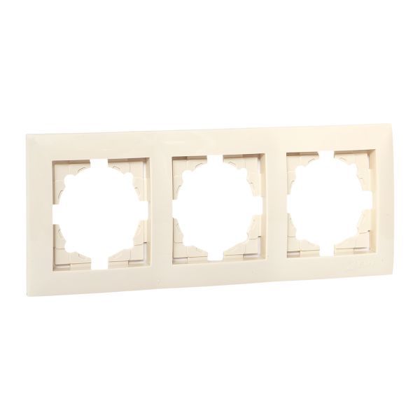 Рамка 3-м Валенсия крем. PROxima EKF EWM-G-303-20