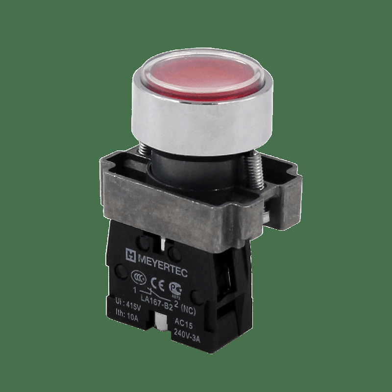 Кнопка плоская 1NС IP67 металл MTB2-BAF42 красн. ОВЕН 132650