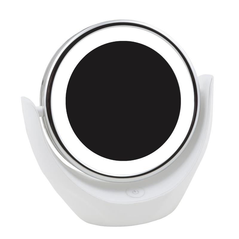 Светильник настольный TLD-592 White/LED/13Lm/6000K/3АА зеркало на батарейках 3AA (не в комплекте) сенсор. выкл. Uniel UL-00005246