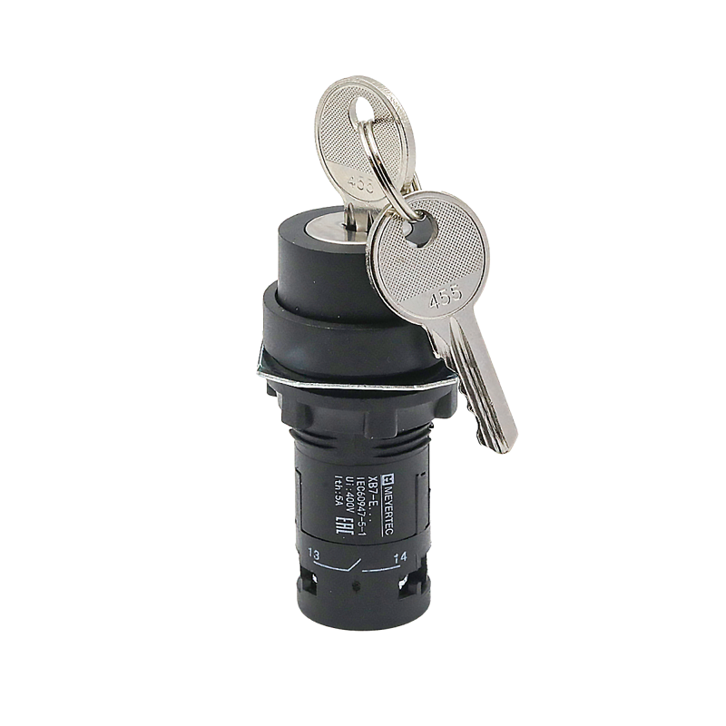 Переключатель с ключом на 2 положения с фиксацией 1 выемка 1NO+1NC IP54 пластик MTB7-EG25 ОВЕН 132714