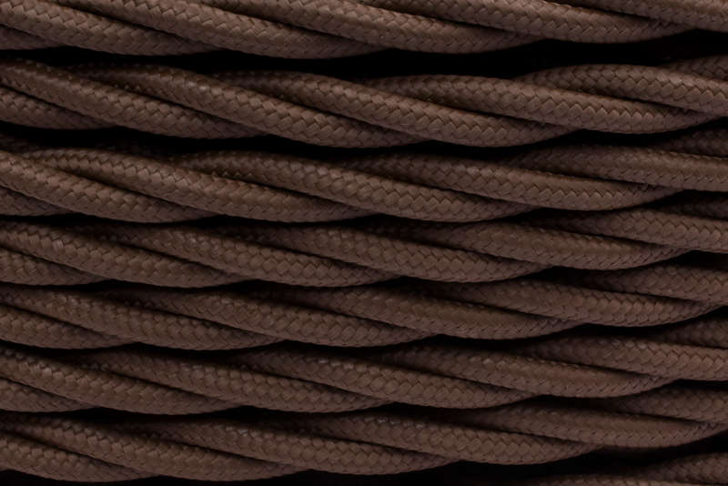 Провод ретро 2х0.75 матов. корич. (уп.50м) Bironi B1-422-72-50