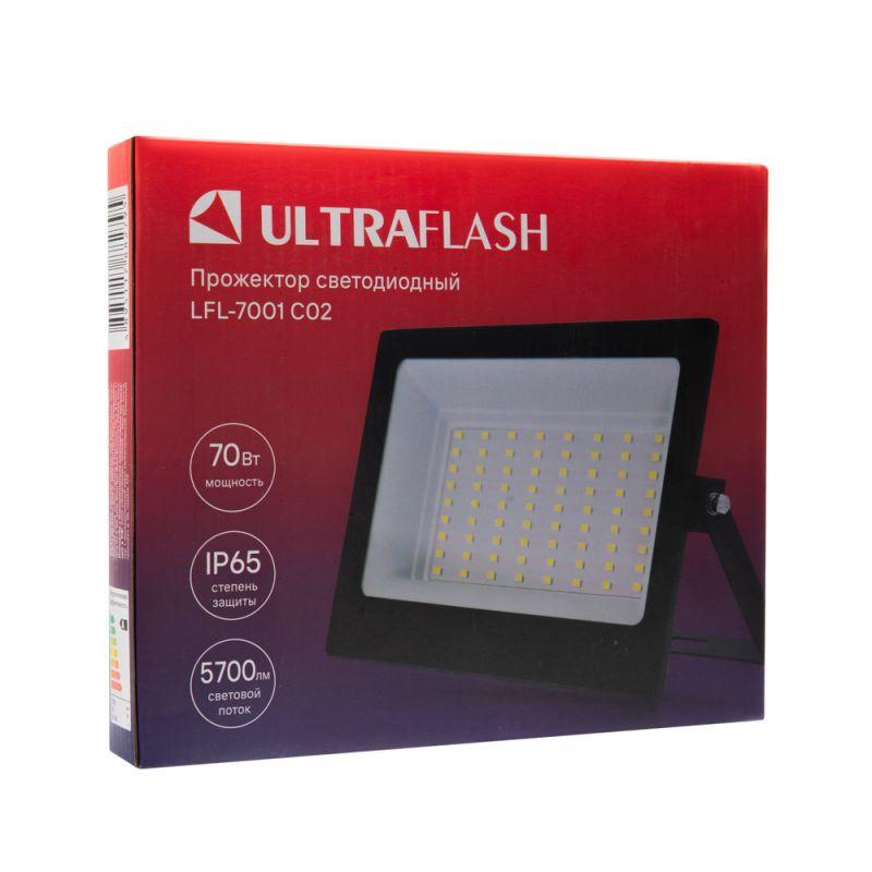 Прожектор светодиодный SMD LFL-7001 C02 70Вт 230В 6500К черн. Ultraflash 13328
