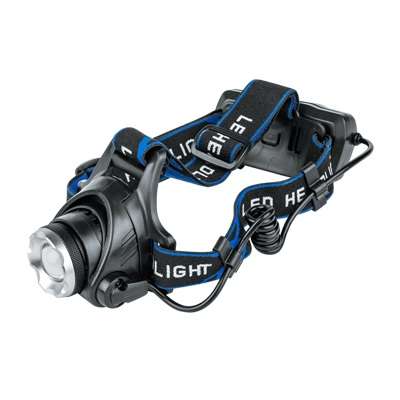 Фонарь аккумуляторный налобный HLA 06B LED 5Вт 450лм фокус 3 режима аккум 10ч ЗУ 230В черн. IN HOME 4690612031873