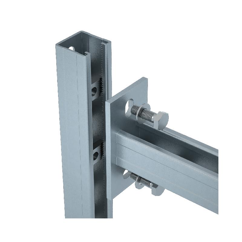 Консоль-Страт одиночная усилен. 41х41 KSSU41-850 HD осн.50-800 L850 2.5мм сталь гор. оцинк. КМ LO2627