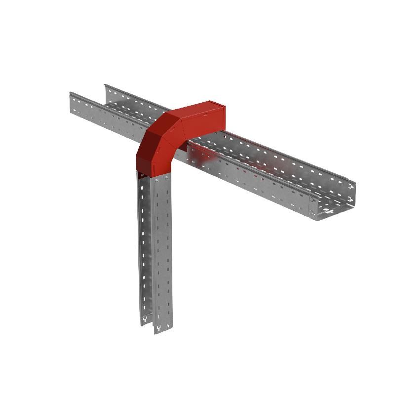 Ответвитель-крышка Т-образ. вертикал. вниз 80х500х300 сталь 1мм "ПЛЮС" OKTDplus80-500-300 HD КМ PL4348