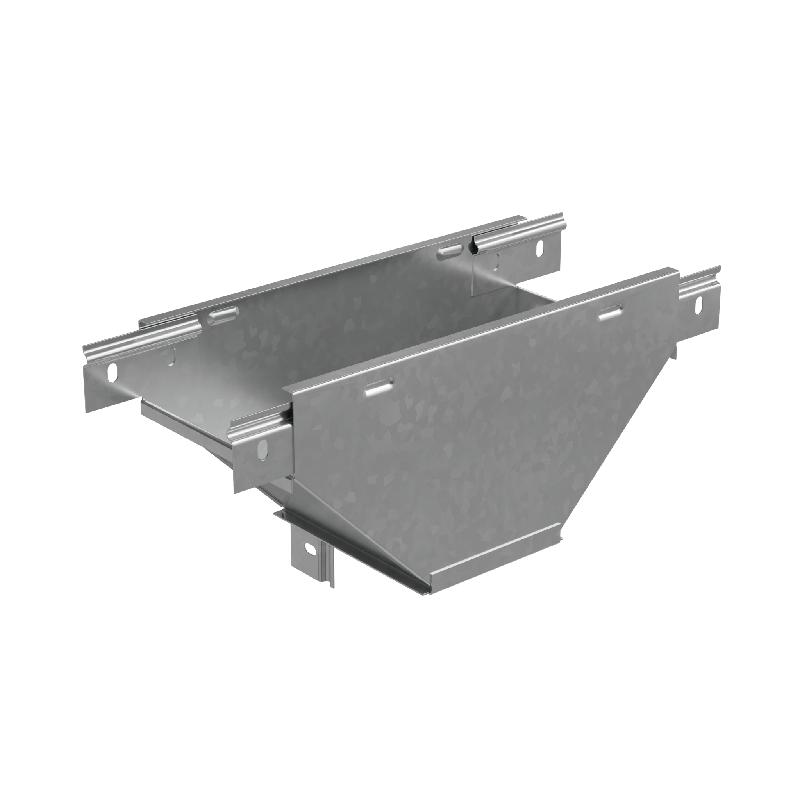 Ответвитель-переходник Т-образ. вертикал. с разворотом трассы на 90град. 50х600-150 сталь 1мм "ПЛЮС" (нижняя часть меньше исходной) TDPSplus90-50-600-150 КМ PL4077