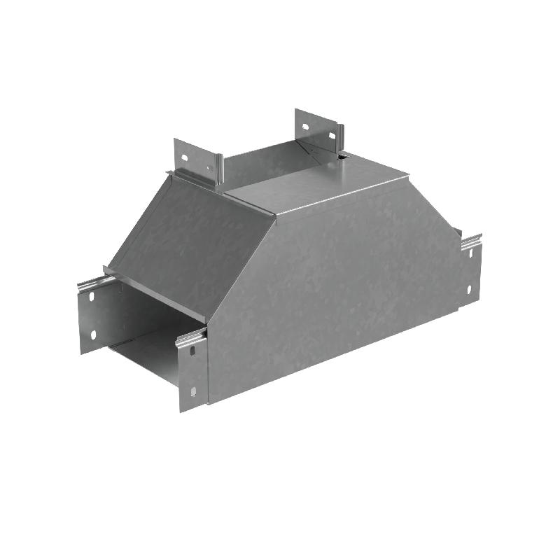 Отвод для лотка Т-образ. вертикал. вверх с разворотом трассы на 90град. 500х100 сталь 1мм "ПЛЮС" TDNplus90-100-500 КМ PL3688