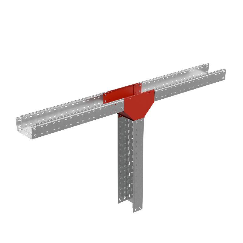 Отвод для лотка Т-образ. вертикал. вниз 400х80 сталь 1мм "ПЛЮС" TDVplus80-400 КМ PL3162