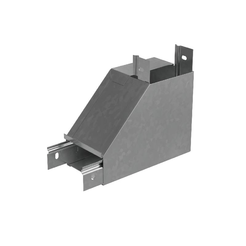 Угол для лотка вертикальный внутренний правый с разворотом трассы на 90град. 500х50 сталь 1мм "ПЛЮС" NLPDplus90-50-500-R КМ PL3825