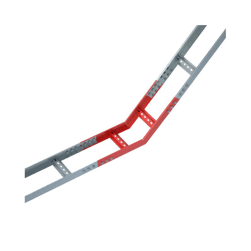 Угол для лотка вертикальный внутренний лестн. 45град. 100х100 сталь 1.5мм LNL45-100-100-1.2 HD КМ LO12125