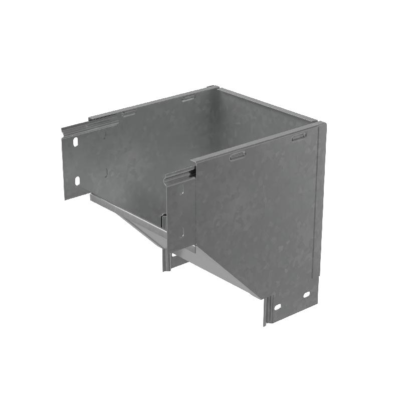 Угол для лотка вертикальный внешний с разворотом трассы на 180град. 100х80 сталь 1мм "ПЛЮС" VLTDplus90-80-100 HD КМ PL2105