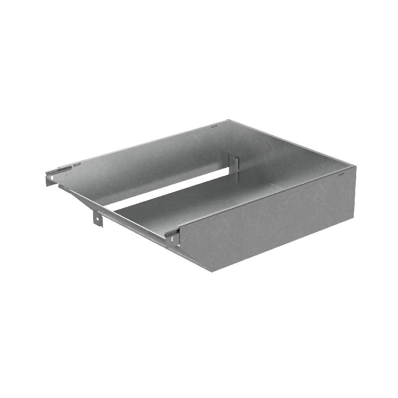 Угол для лотка вертикальный внешний левый с разворотом трассы на 90град. 500х50 сталь 1мм "ПЛЮС" VLPDplus90-50-500-L КМ PL3756