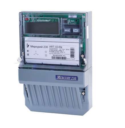 Счетчик Меркурий 230 ART-01 PQRSIN 3ф 5-60А класс точн. 1.0/2.0 многотариф. RS-485 ЖКИ Самарск. вр. Инкотекс М0000051927
