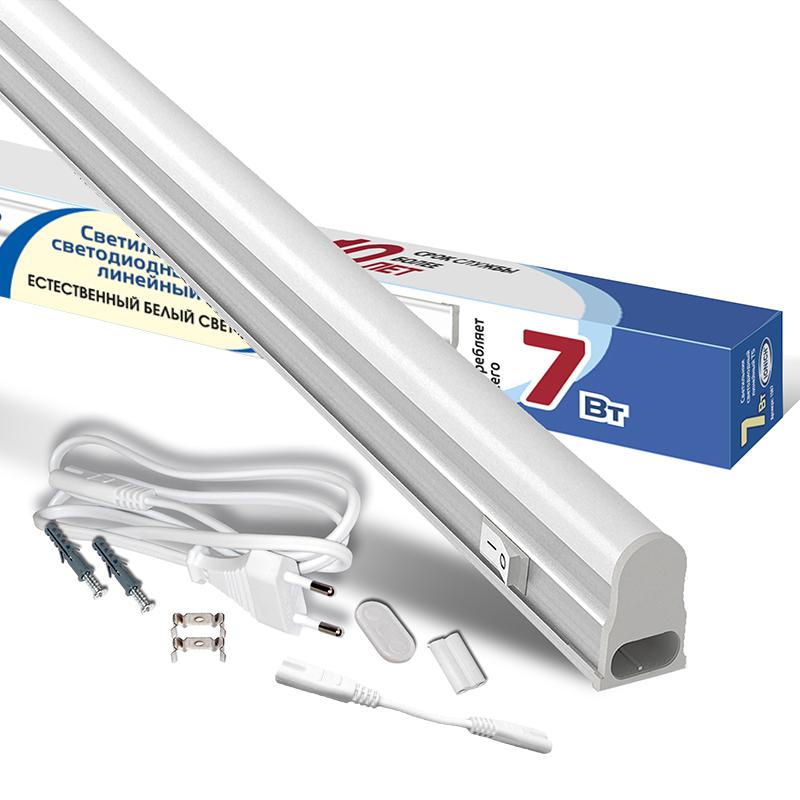 Светильник светодиодный ILED-СПБТ5-600-7-630-230-4-IP40 7Вт 4000К IP40 630лм 230В 600мм Т5 линейный IONICH 1567