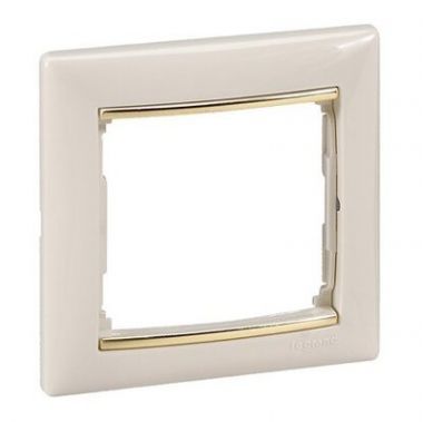 Рамка 1-м Valena Classic сл. кость/зол. штрих (DIY-упак.) IEK 695646