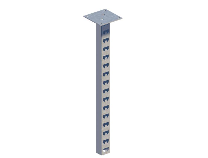 Стойка кабельная потолочн. сдвоенная К1152П2ц сталь 2мм УТ2.5 СОЭМИ Н0112252513