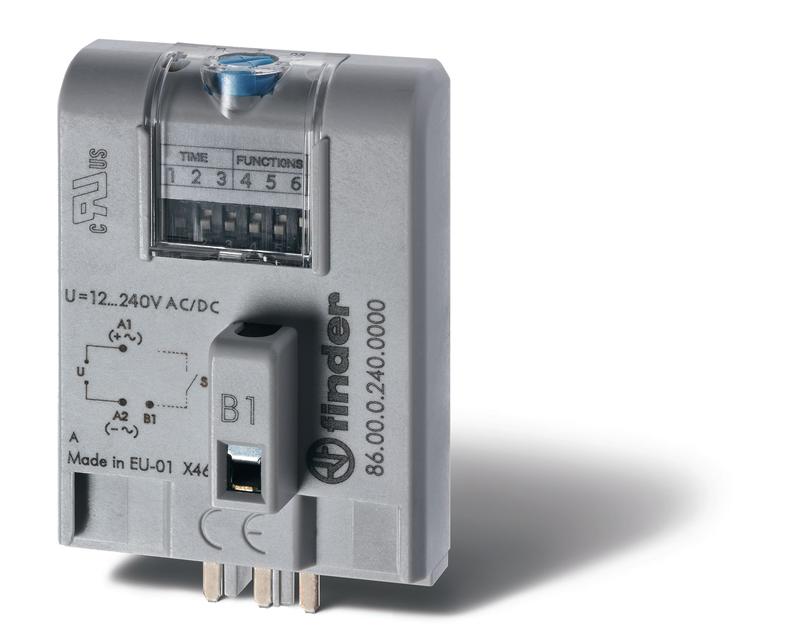 Модуль таймерныймультифункциональный (AI DI SW BE CE DE EE FE) для применения с реле монтаж в розетку 12...240В AC/DC регулировка времени 0.05с...100ч IP20 версия для ЖД-транспорта FINDER 860002400000T