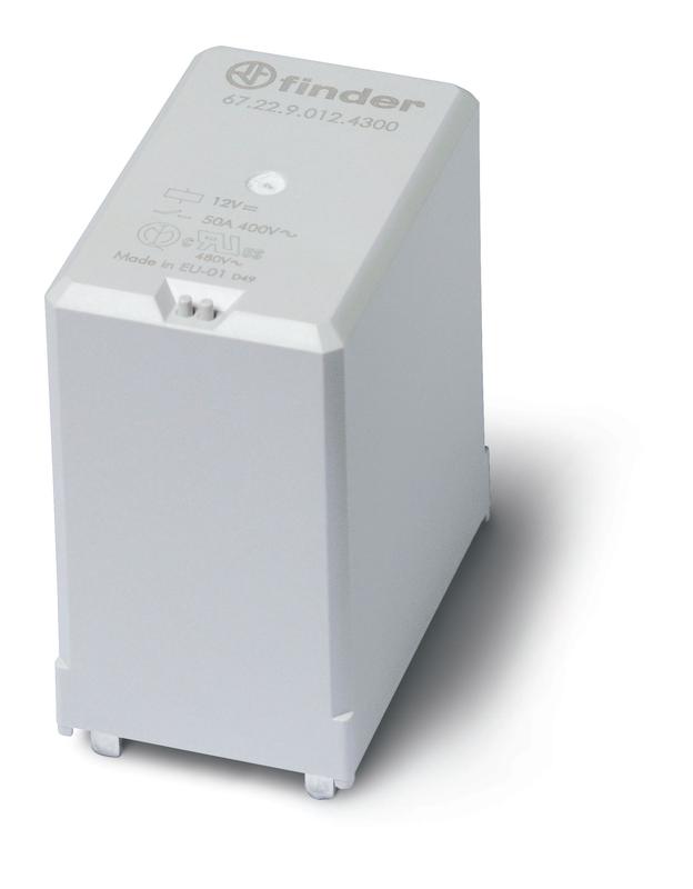 Реле силовое электромеханич. монтаж на печатную плату 2NO 50А AgNi (зазор >/=3мм) 24В DC RTII опции: нет FINDER 672290241300