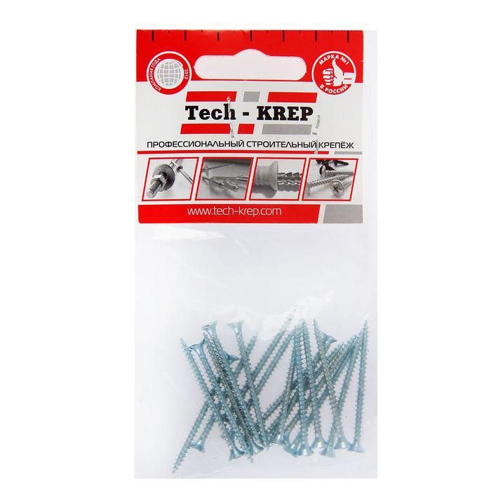 Шуруп универсальный 3.0х40 с потайной головкой цинк. (пакет) (уп.20шт) Tech-Krep/Zitar 102414