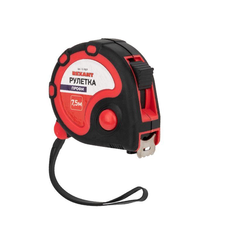 Рулетка Профи 7.5мх25мм прорезиненный корпус Rexant 12-9009