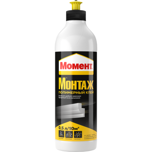 Клей монтажный полимерный «Момент монтаж» 0.5 л Момент Б0023053