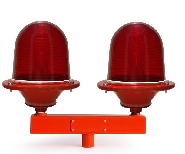 Прибор светосигнальный ЗОМ-А сдвоенный с лампой Пермь 85-240В AC/DC красн. Световод ЗГ.015.01