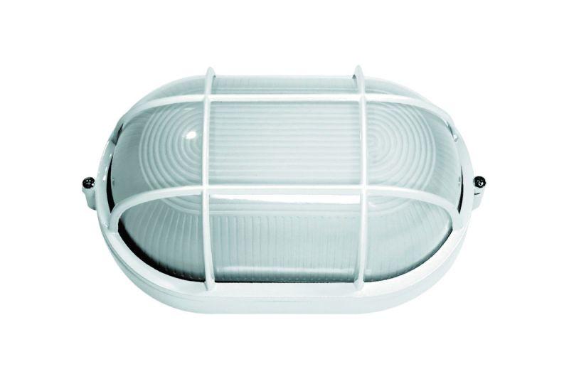 Светильник 1401S C01 NEW НБП 04-60-002 УХЛ1 "Решетка" 60Вт 130град.C овал бел. Camelion 13656