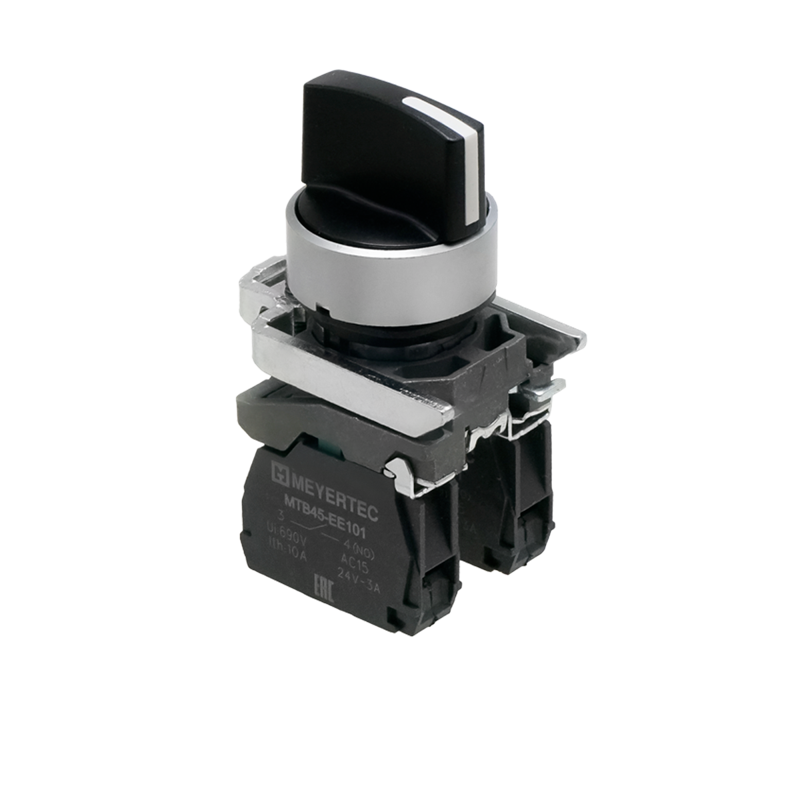 Переключатель на 3 положения с возвратом в центре короткая ручка 2NO IP65 металл MTB4-BD53 ОВЕН 137146