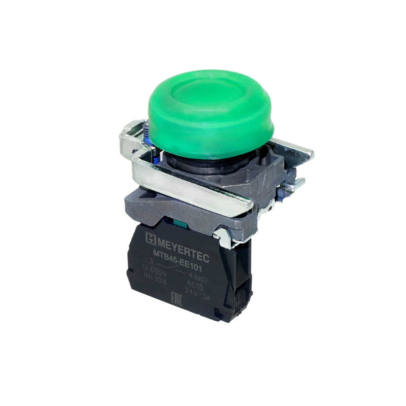 Кнопка в кожухе 1NO IP66 металл MTB4-BP31 зел. ОВЕН 137190