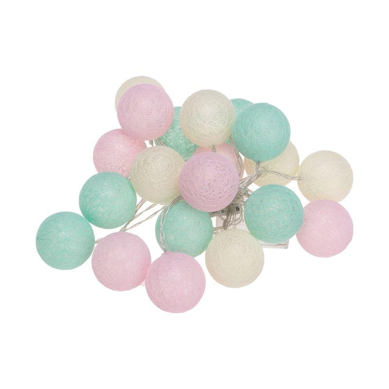 Гирлянда светодиодная "Тайские фонарики "Перламутр" 3.5м 20LED тепл. бел. 0.1Вт IP20 провод ПВХ прозр. элементы питания 2хAA (не в компл.) Neon-Night 303-078