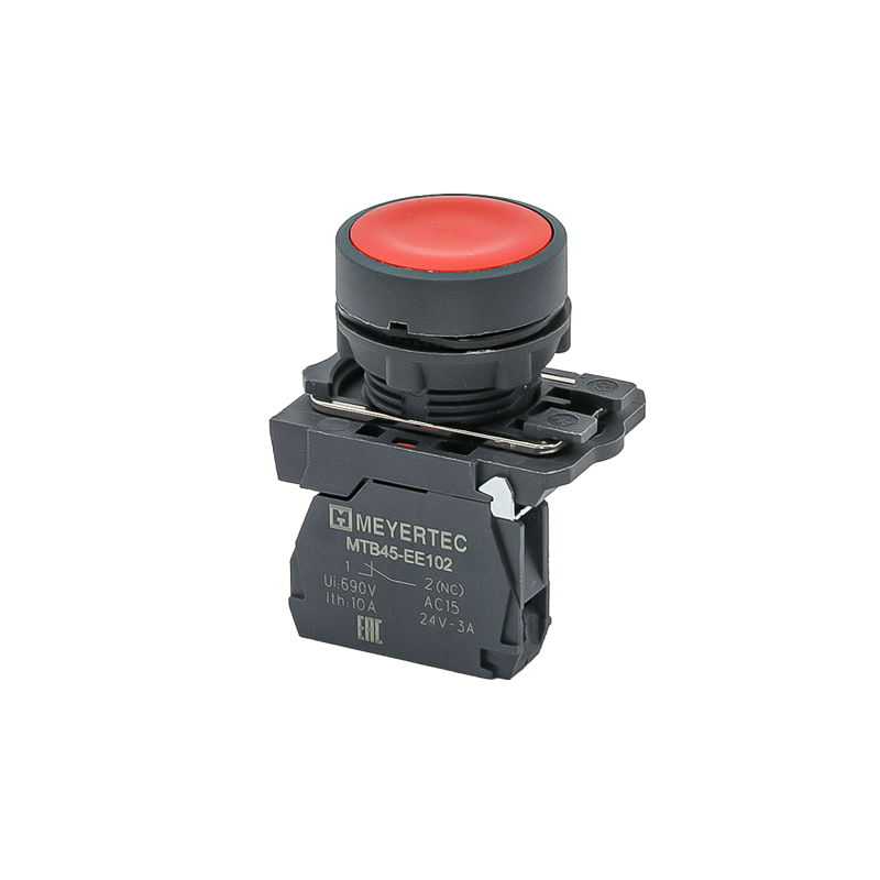 Кнопка плоская 1NС IP65 пластик MTB5-AA42 красн. ОВЕН 137227