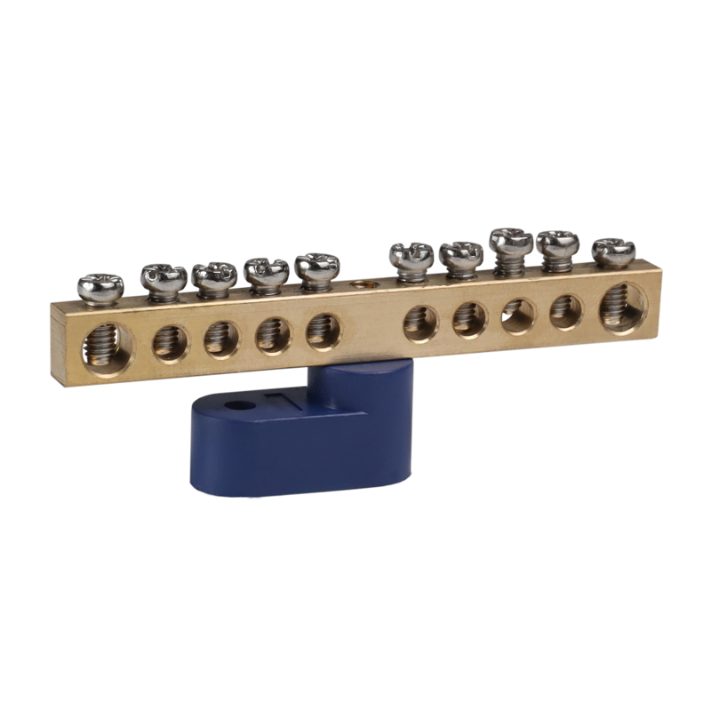 Шина нулевая с одним изолятором OptiKit BB-O-N-S-10-6х9 син. КЭАЗ 277926